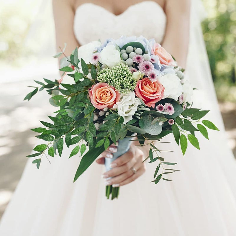 WEISPARK سيبالا الاصطناعية الإيطالية من روسكوس، سيقان خضراء بطول 27 بوصة، فروع زينة خضراء مزيفة، رذاذ زينة معلقة لتنسيق الزهور في حفلات الزفاف، أقواس، مراكز الطاولات، وديكور المنزل - Image 3