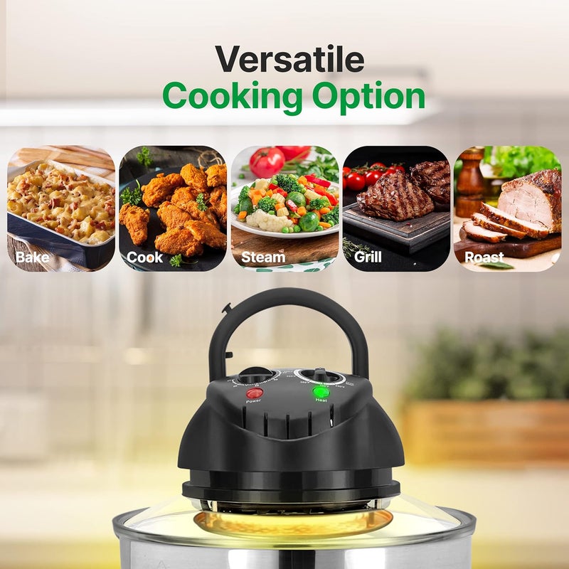 Jolfay Jolfay Electric Air Fryer Convection Oven OilLess Grill Roaster Cooker 360 Vertical Heating Multifunctional Electric Grill Case With Auto CutOff Handle For Household Restaurant - Image 5