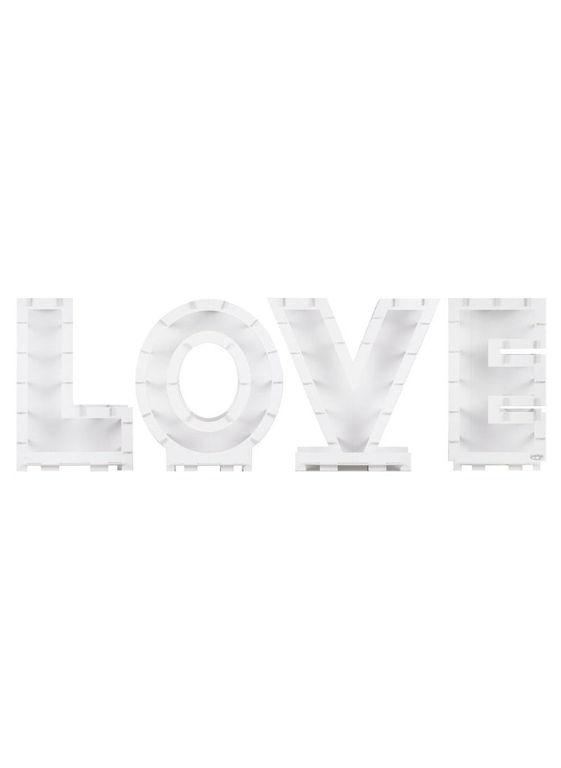 جينجر راي إطار بالونات الحب DIY لتزيين الزفاف باللون الأبيض 63 سم، عبوة من 4 قطع - Image 1