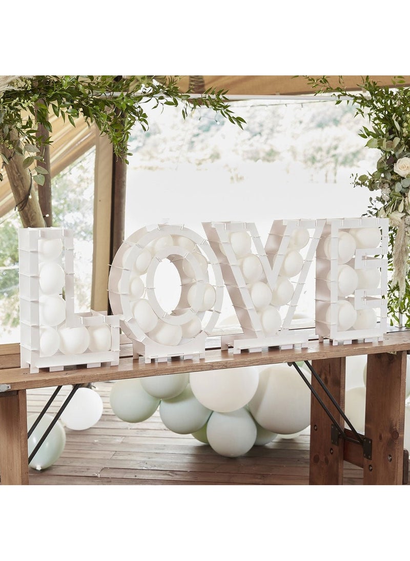 جينجر راي إطار بالونات الحب DIY لتزيين الزفاف باللون الأبيض 63 سم، عبوة من 4 قطع - Image 2