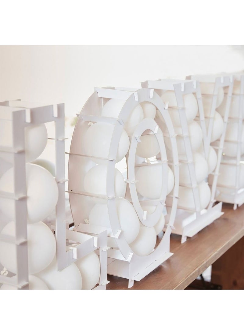 جينجر راي إطار بالونات الحب DIY لتزيين الزفاف باللون الأبيض 63 سم، عبوة من 4 قطع - Image 3