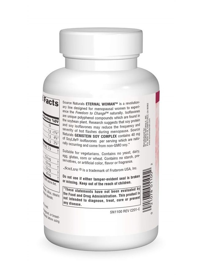 Source Naturals جينستين 1000 ملغ (امرأة أبدية)، 120 قرص - Image 2