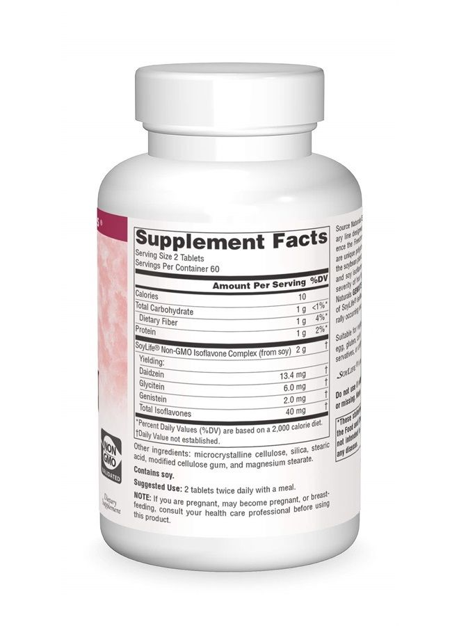 Source Naturals جينستين 1000 ملغ (امرأة أبدية)، 120 قرص - Image 3