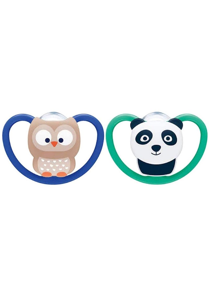 NUK Space Night Silicone Soother 6-18M 2 Pack - Image 2