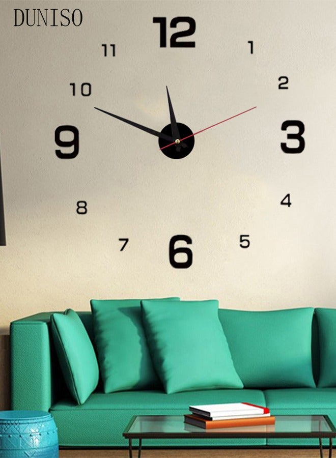 DUNISO Creative Wall Clock, Modern Battery Operated Wall Clocks, Silent Non Ticking Small Analog Clock for Living Room, Office, Home, Bedroom, Kitchen, Bathroom - Image 4