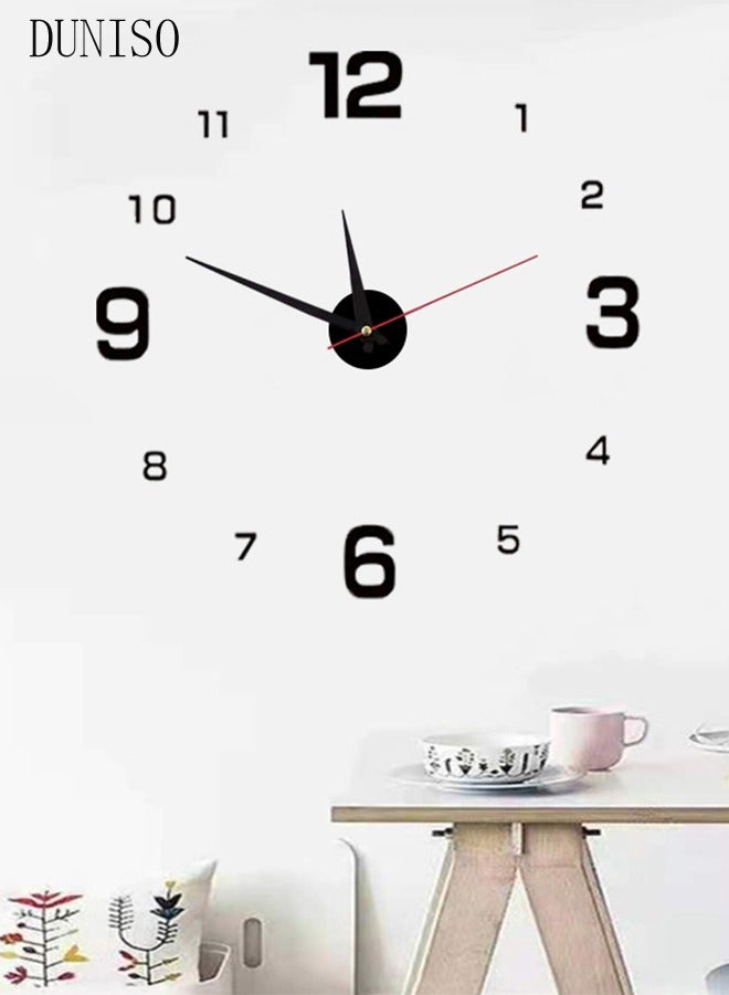 DUNISO Creative Wall Clock, Modern Battery Operated Wall Clocks, Silent Non Ticking Small Analog Clock for Living Room, Office, Home, Bedroom, Kitchen, Bathroom - Image 3