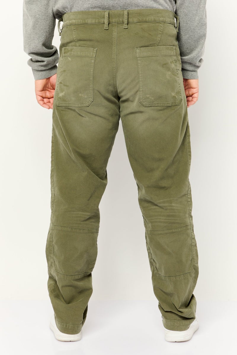 DIESEL Men Straight Fit Jogger Denim Jeans, Olive Green  - Image 4