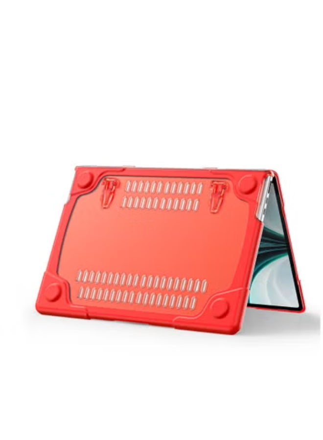 GULFLINK Hard Shell Case Cover with Kickstand Shockproof Function for MacBook Air 2022 (A2681) 13.6inch Red - Image 2