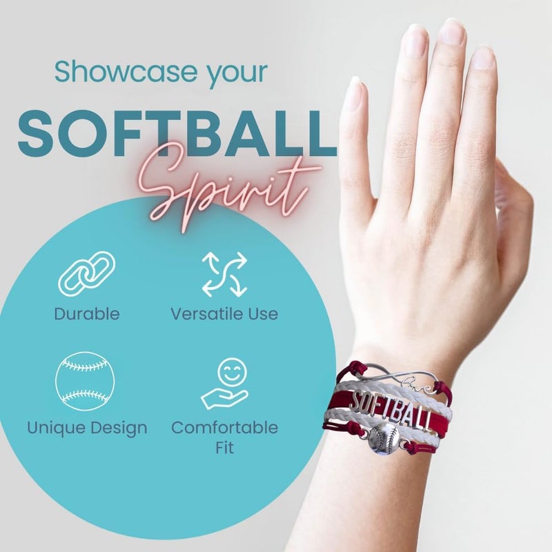 Infinity Collection Infinity Charm Bracelet - Adjustable Softball Jewelry for Players, Teams and Coaches Gifts - Image 4