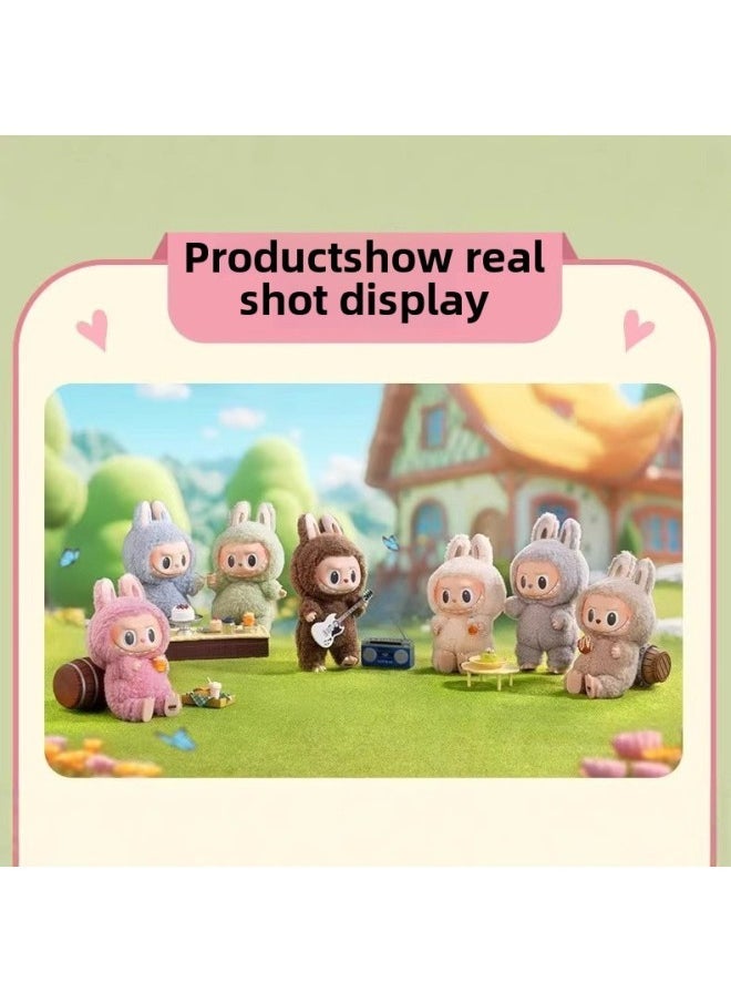 LABUBU LABUBU Generation Of The Motherland Version Of The Macaron Bubble Series Blind Box Vinyl Doll Plush Doll Gift-Specifications:Toffee 1 pcs - Image 5