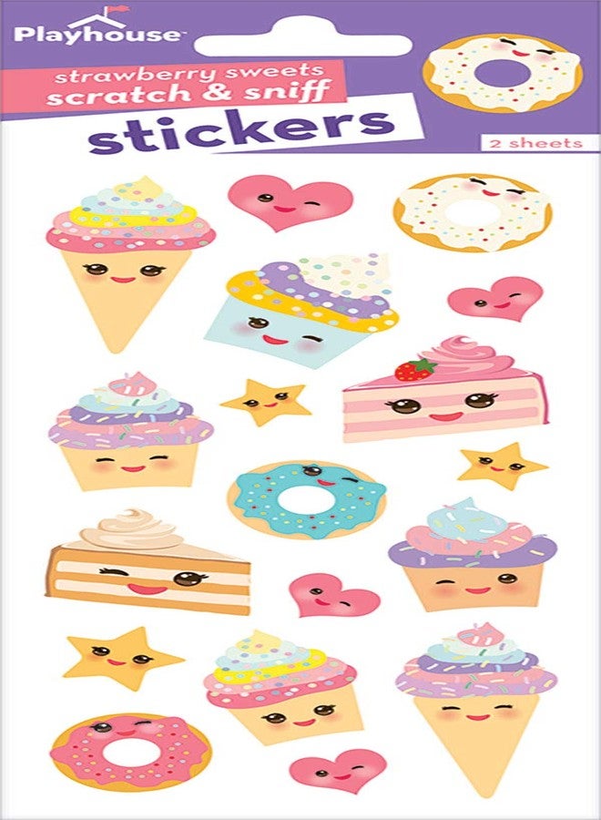 Playhouse Kawaii Kitchen Strawberry Scented Scratch & Sniff Sticker Sheets - 1 Pack - Image 2