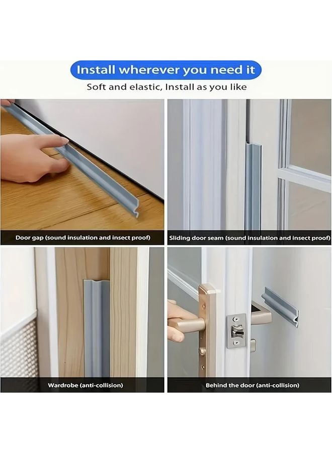 Grey Self Adhesive Soundproof Foam Sealing Strip 10m 32ft Windproof Gap Filling For Windows Doors - Image 4