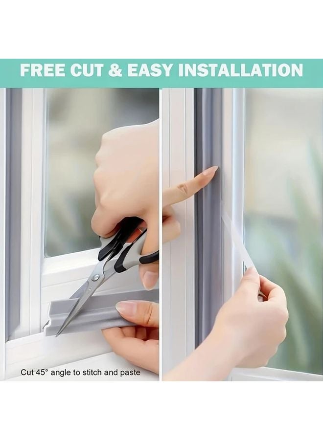 Grey Self Adhesive Soundproof Foam Sealing Strip 10m 32ft Windproof Gap Filling For Windows Doors - Image 5