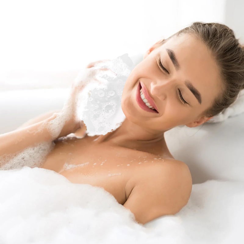 Fu Store Loofah Sponge Shower Loofahs 70G Bath Sponges Mesh Balls For Body Scrubber Exfoliator Wash Back Scrubbers Bathroom Men Women - 4 Cleaning Bathing Accessories White - Image 3