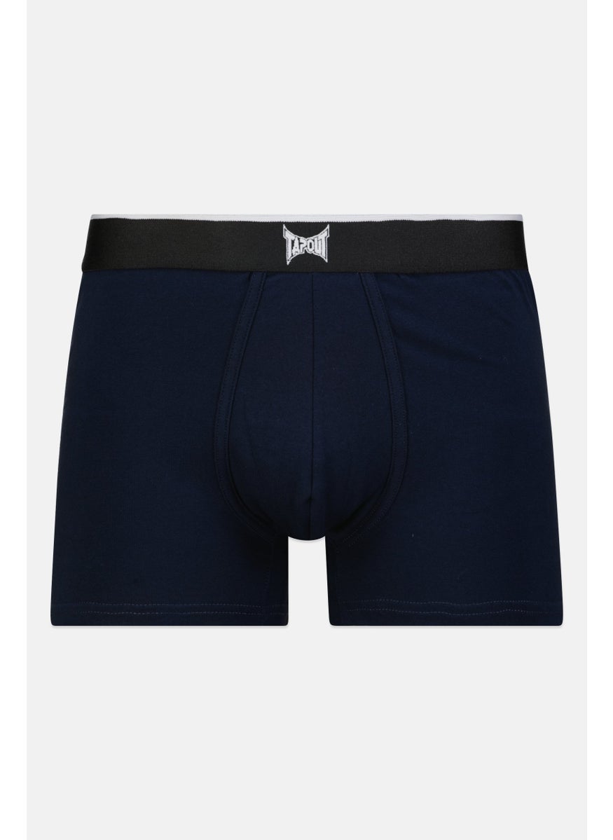 TapouT - Men 3 Pcs Brand Logo Boxer Brief, Navy - Image 1