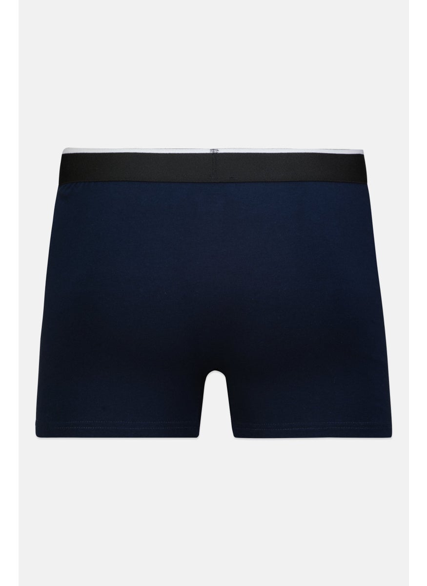 TapouT - Men 3 Pcs Brand Logo Boxer Brief, Navy - Image 1