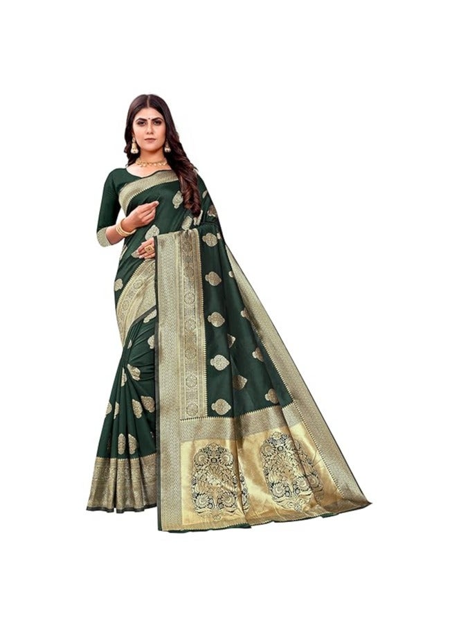 Women's Pure Silk Saree With Blouse Piece