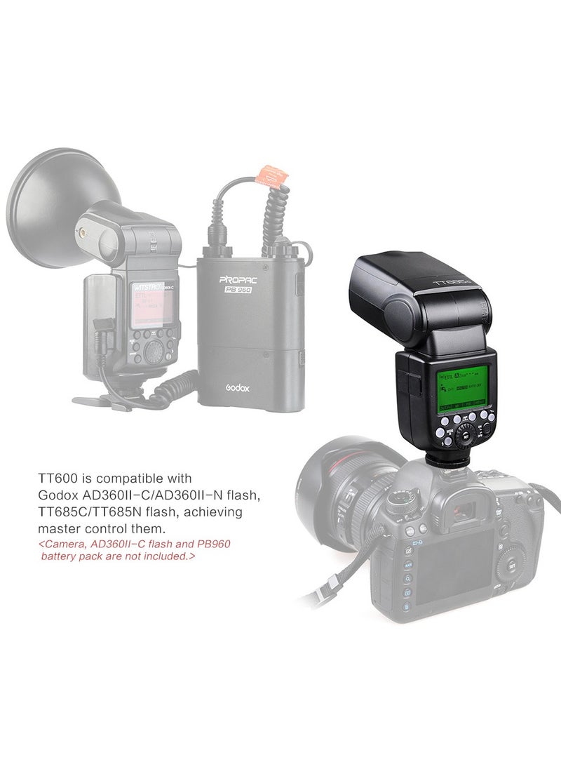 Godox - فلاش Godox Thinklite TT600 للكاميرا Speedlite Master/Slave Flash مع نظام تشغيل لاسلكي مدمج 2.4G GN60 - Image 1