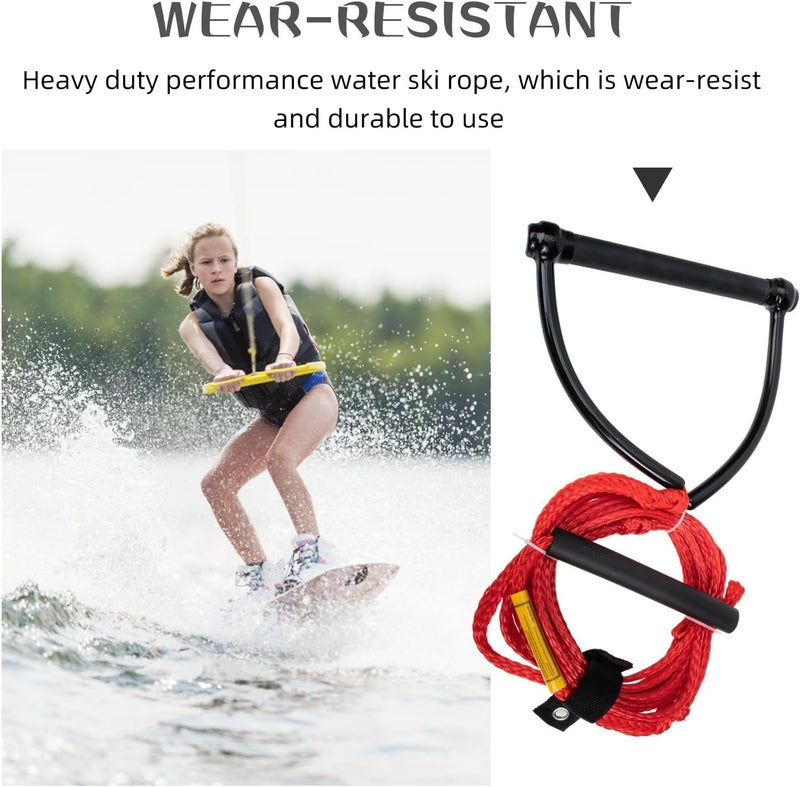 LABRIMP Wear-Resistant Water Ski Rope with Handle Polypropylene Skiing Tow Rope for Wakeboard and Water Activities Secure Grip Design High Tensile Strength and Portable - Image 4
