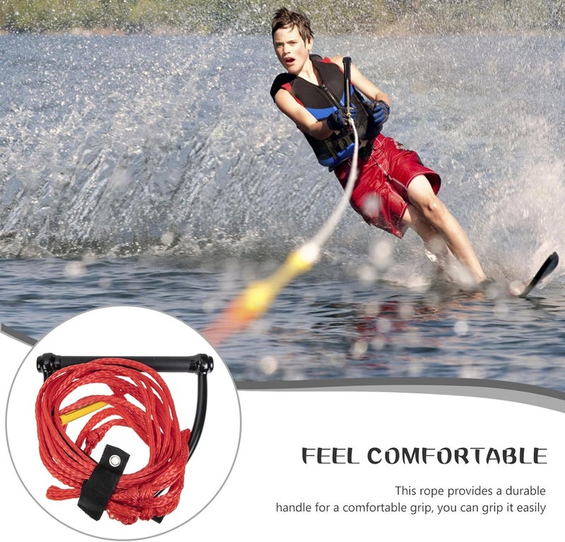 LABRIMP Wear-Resistant Water Ski Rope with Handle Polypropylene Skiing Tow Rope for Wakeboard and Water Activities Secure Grip Design High Tensile Strength and Portable - Image 2
