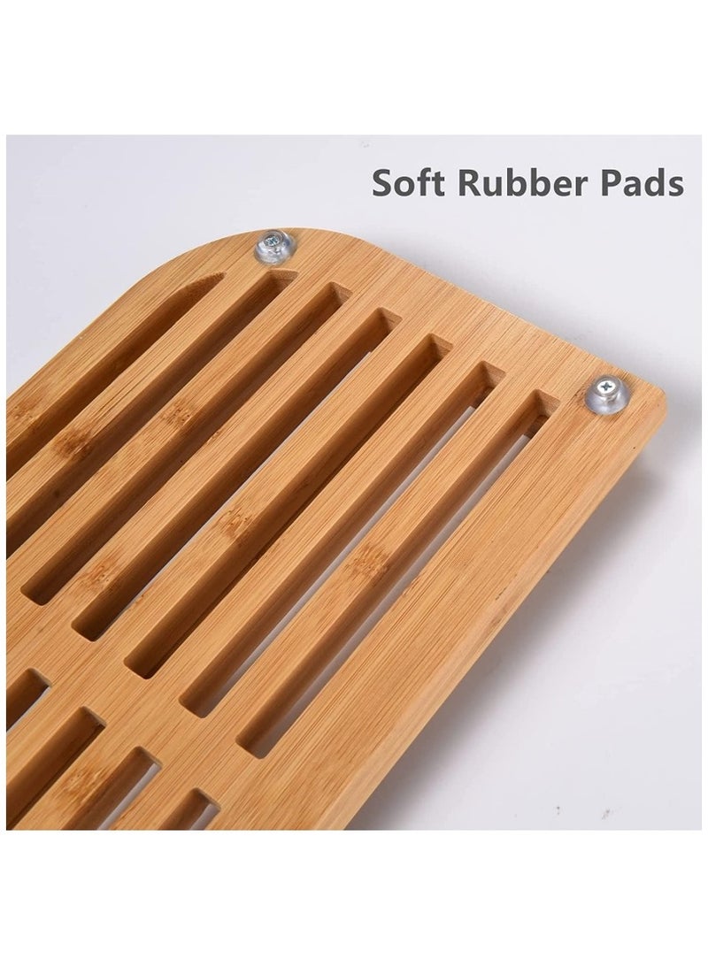 Bamboo Baby Bottle Drying Rack Space Saving Large Capacity Baby Bottle Dryer Holder Water-Resistant Travel Drying Rack for Bottles Teats Cups and Accessories - Image 4