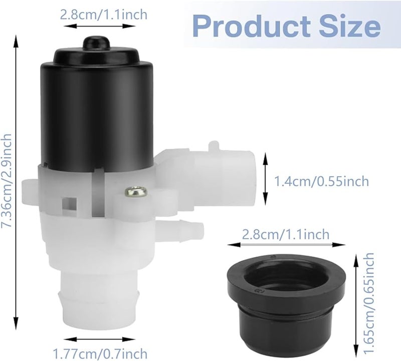 Universal Electric Windshield Washer Reservoir Tank T4695001 Small Water Pump - Image 5