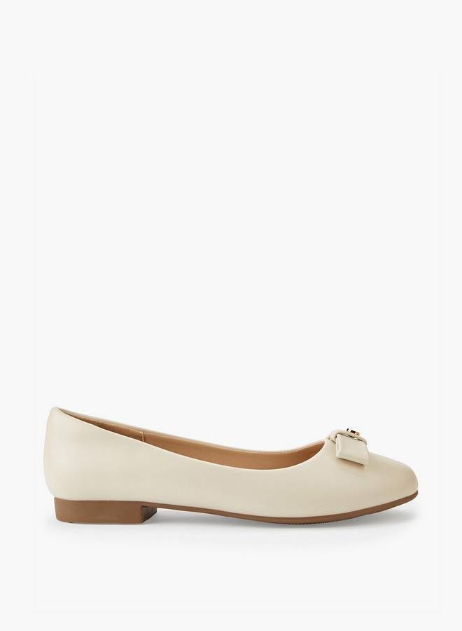 Flora Bella By Shoexpress Bow Detail Ballerina Shoes - Image 1