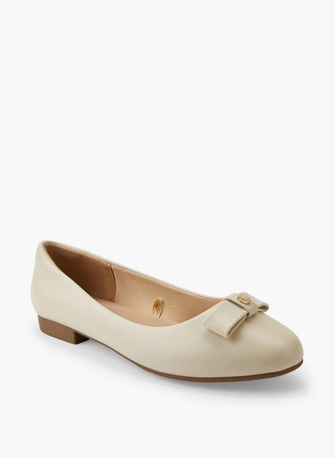 Flora Bella By Shoexpress Bow Detail Ballerina Shoes - Image 3