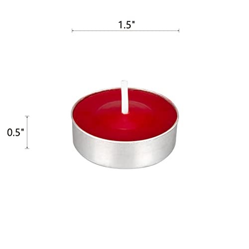 Mega Candles 50 pcs Unscented Red Tea Lights Candles, Pressed Wax Candle 3.5 Hour Burn Time, Home Décor, Wedding Receptions, Occasions, Festivities, Events, Meditations, Spa, Prayers, Vigil - Image 2