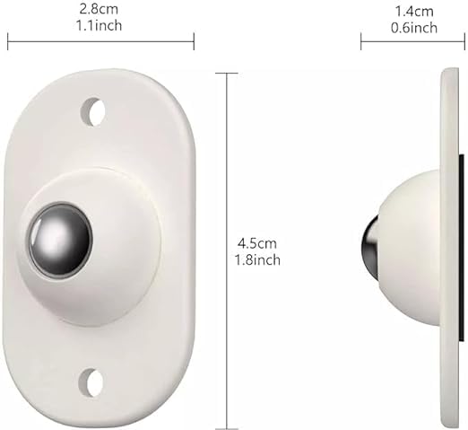 Self Adhesive 360 Degree Mini Swivel Casters Wheels Universal Wheels at The Bottom of The Storage Box Trash Can Baby Toys Car Cloth Bin Container Cabinet Furniture4Pcs - Image 2