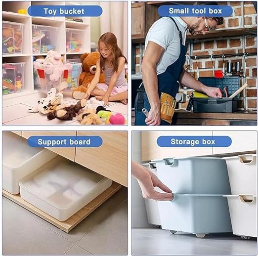 Self Adhesive 360 Degree Mini Swivel Casters Wheels Universal Wheels at The Bottom of The Storage Box Trash Can Baby Toys Car Cloth Bin Container Cabinet Furniture4Pcs - Image 5