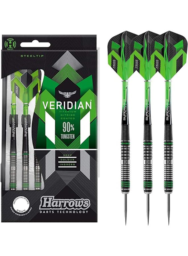 Harrows Unisex Adult Veridian Steel Tip 90% Tungsten - Black, 22 Gm - Image 1
