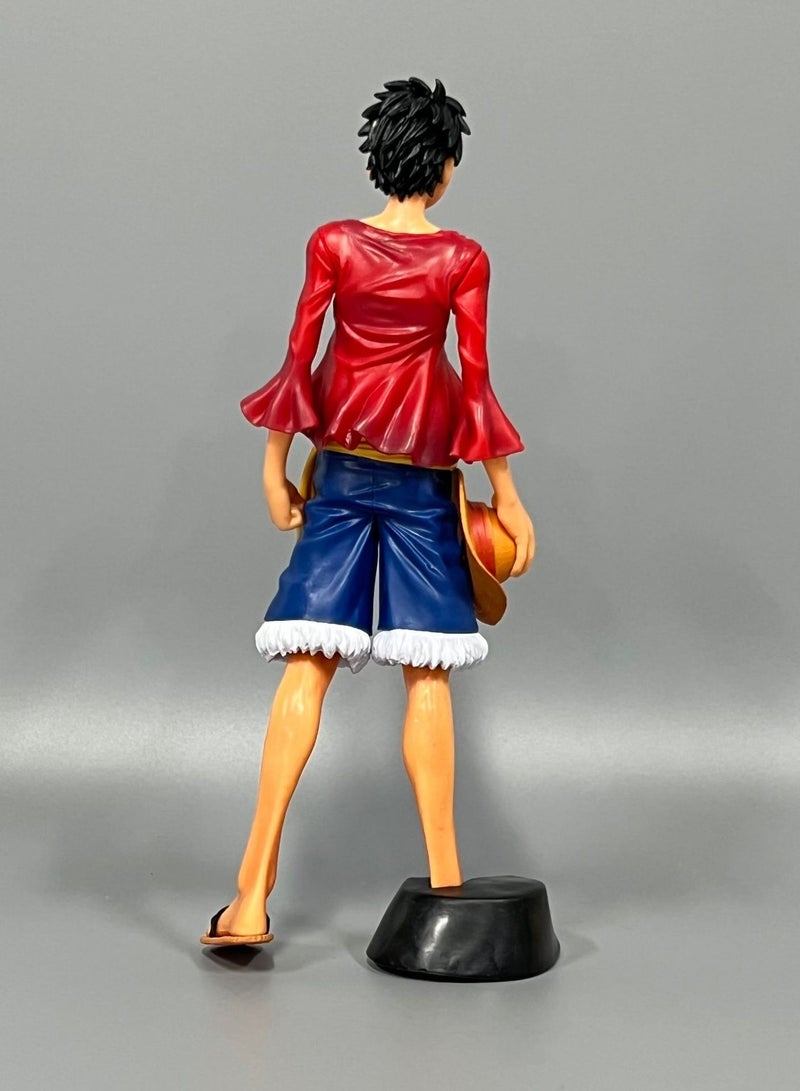 One Piece Luffy Figurine - Cartoon Toy Collectible with Hat  - Image 4