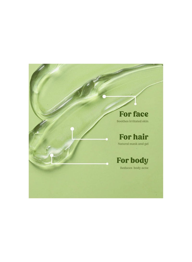 vilvah STORE Aloe Vera Gel with 99% Pure Natural Aloe Vera for Face, Styling Gel for Hair, Skin Moisturizer, Hydrates and Soothes with Vitamin E and No Paraben, 100g (Pack of 1) - Image 3