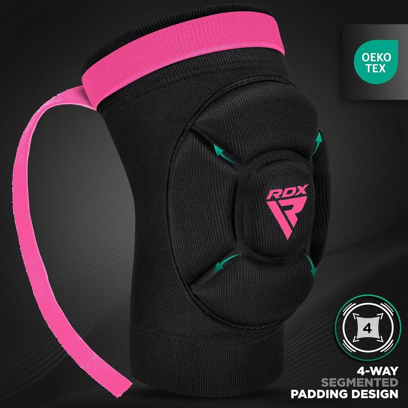RDX Pro Elbow Pads - CE SATRA Approved Compression Padded Sleeves for MMA, Kickboxing, and Sports -M |Pink/Black (HYP-EBP-M) - Image 2