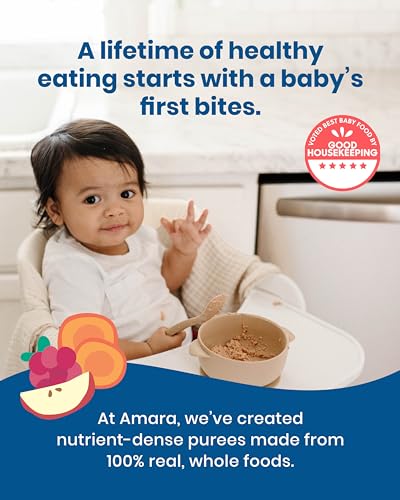 Amara Organic Baby Food | Oats and Berries | Baby Cereal to Mix With Breastmilk, Water, or Baby Formula | Baby Food Pouches, Made from Organic Fruit and Veggies | Stage 2 | 10 Pouches - Image 3
