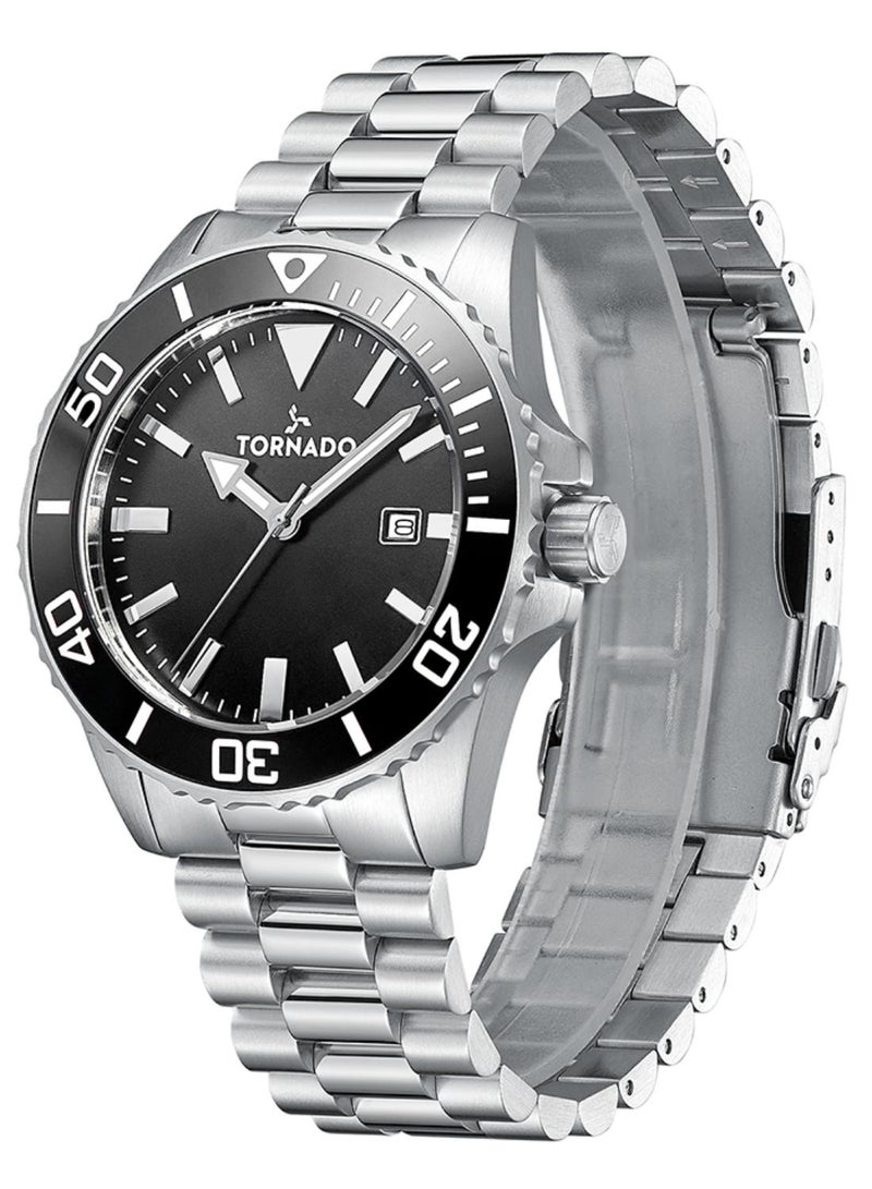 TORNADO Men's Stainless Steel Analog Watch T22001-SBSB - 42x50 mm - Image 2