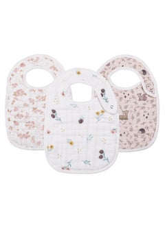 General 3-Pieces Mother Baby Supplies Baby Saliva Towel Cotton Water Uptake Baby Bib  - Image 1