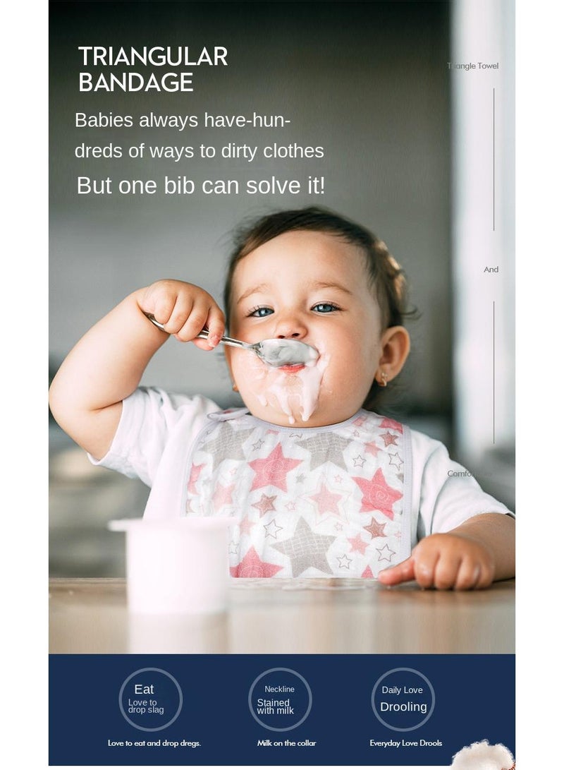 general 3-Pieces Mother Baby Supplies Baby Saliva Towel Cotton Water Uptake Baby Bib - Image 3