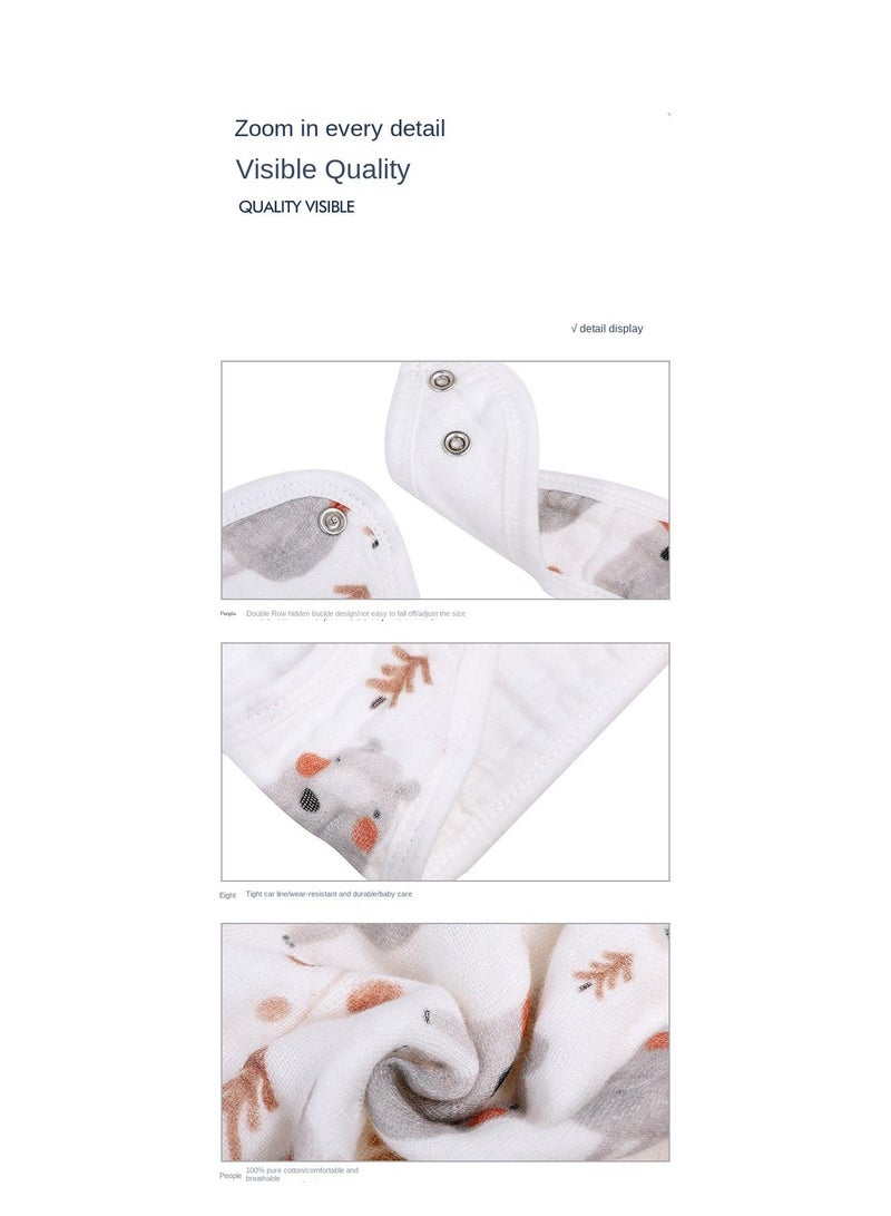 general 3-Pieces Mother Baby Supplies Baby Saliva Towel Cotton Water Uptake Baby Bib - Image 2