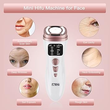 Glomeve Hifu Machine for Face Portable Antiaging Mini Hifu Face Device Heated Up Pro 3 in 1 With HIFU RF EMS Facial Machine Women Neck Chin Eyes - Image 4