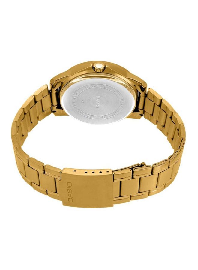 CASIO Men Water Resistant Analog Watch MTP-V004G-9BUDF - 47 mm - Gold - Image 2
