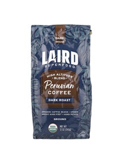 Laird Superfood Laird Superfood, Peruvian Coffee, Ground, Dark, 12 oz (340 g)  - Image 1