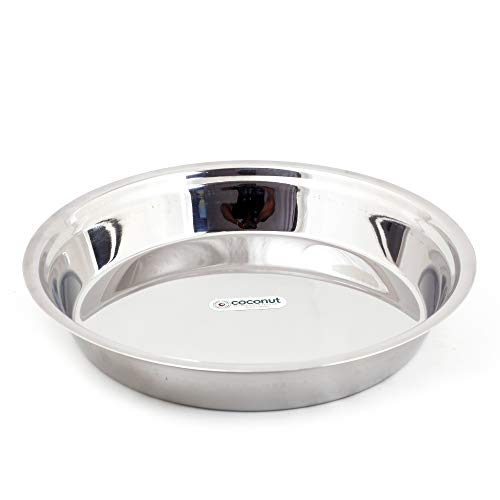 coconut Stainless Steel - Multipurpose Parat | 38 cm Mixing Bowl/Basin for Dough Kneading, Salad, Storage | Heavy-Duty & Rust-Free | Essential for Every Home & Kitchen Use - Image 1