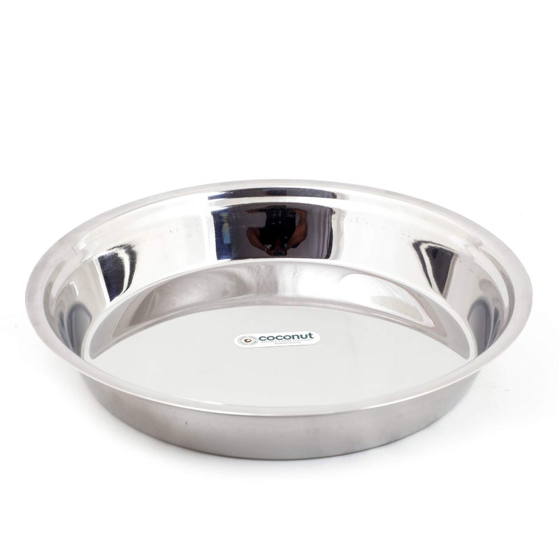 coconut Stainless Steel - Multipurpose Parat | 38 cm Mixing Bowl/Basin for Dough Kneading, Salad, Storage | Heavy-Duty & Rust-Free | Essential for Every Home & Kitchen Use - Image 3