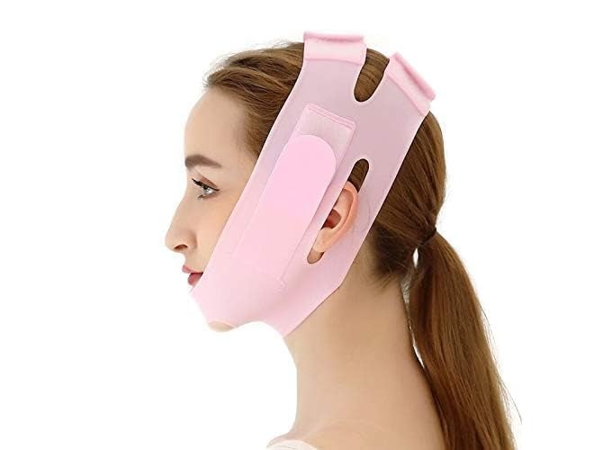 Highyes Silicone V Face Mask for Face Lift | Facial Slimming Bandage for Chin & Cheek | Double Chin Reducer for Women & Men | Skin Tightening Belt for Slim Lift, 1 count (Pro Premium Pink) - Image 1