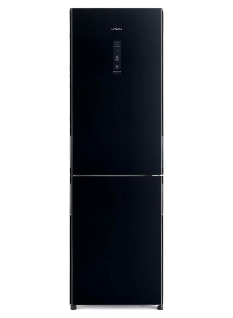 HITACHI 410L Gross, Net 330L, Bottom Mount Double Door Refrigerator, 10 Year Warranty on Inverter Compressor, 2 Doors Fridge, Dual Fan Cooling, Hybrid Freezing, Large Shelf 410 L 363 kW RBG410PUK6X4GBK Balck - Image 1