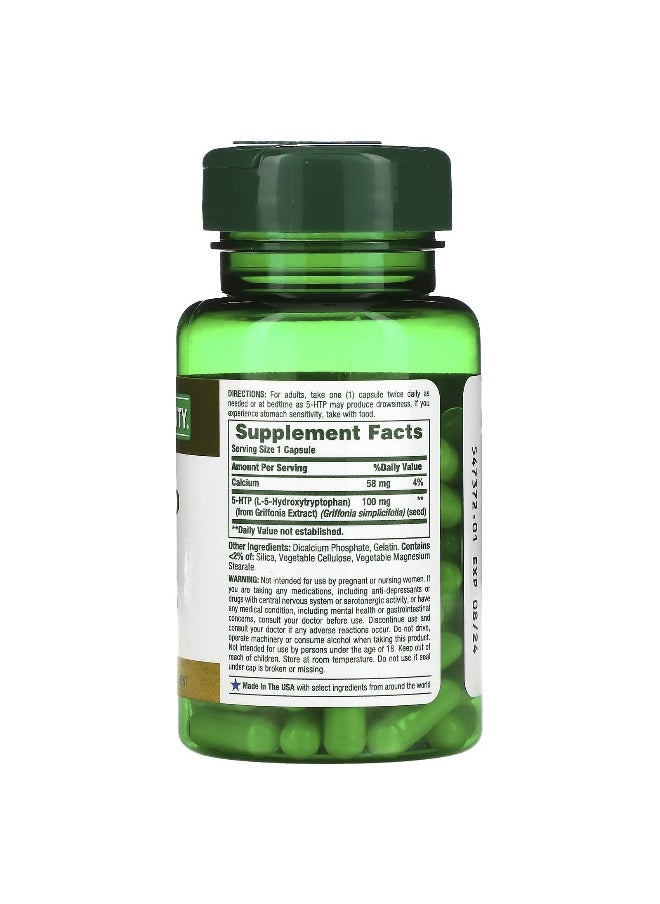 NATURE'S BOUNTY - Nature's Bounty, 5-HTP, 100 mg, 60 Capsules - Image 1