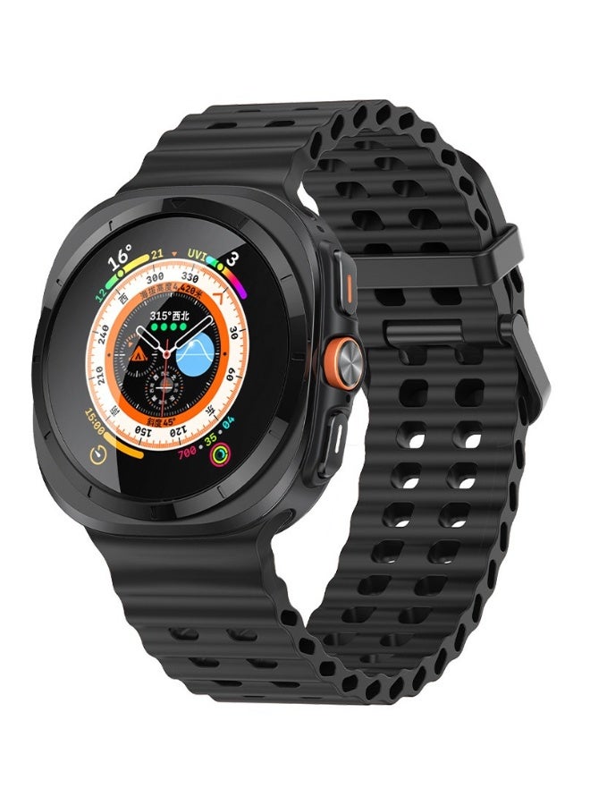 Silicone Sport Strap Bands for Samsung Galaxy Watch 7 Ultra Band 47mm, Breathable Soft Silicone Waterproof Watch Strap - Image 1