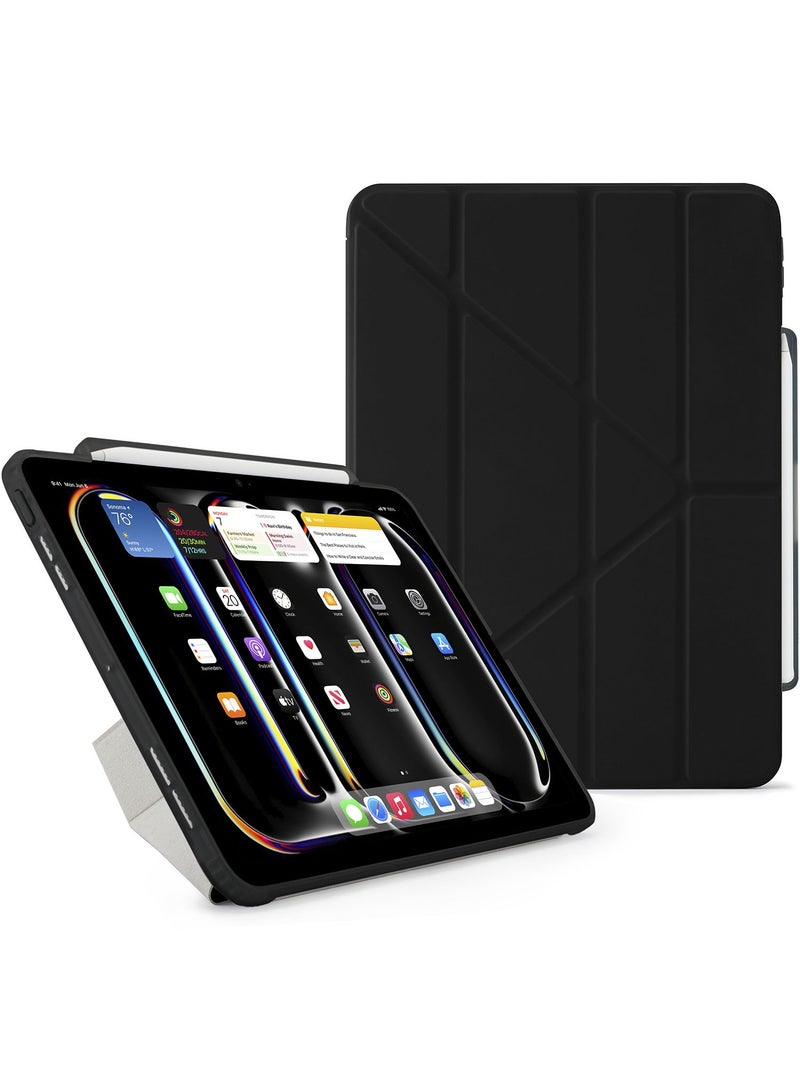 Pipetto Origami No3 Pencil Case for Apple iPad Pro 13 inch Case (2024) M4 Smart Cover with 5 in 1 Stand - Black - Image 1